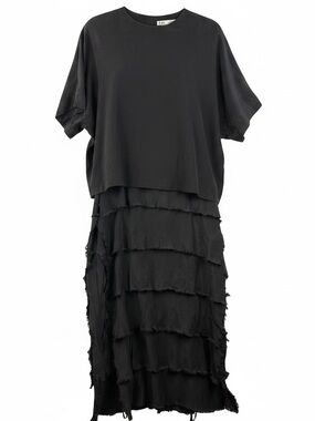 Zara | Dresses | Zara New Collection Dress Long Asymmetric Foil Dress Nwt